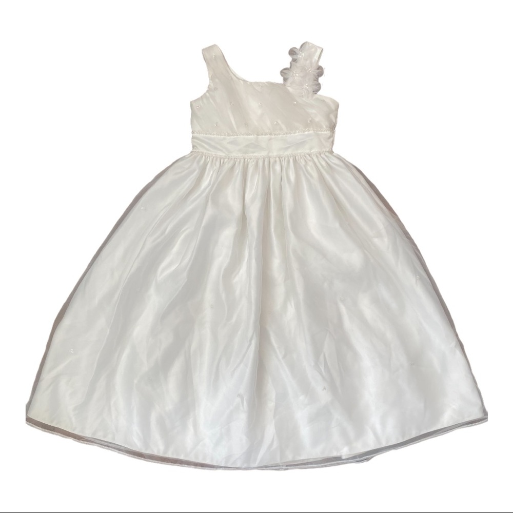 BONNIE JEAN White FORMAL DRESS Flower Girl WEDDING Confirmation COMMUNION 12